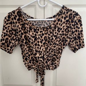 VS Leopard Print Crop Top.